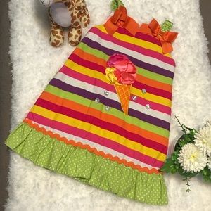 Colorful ice cone Young Land girl dress size 4